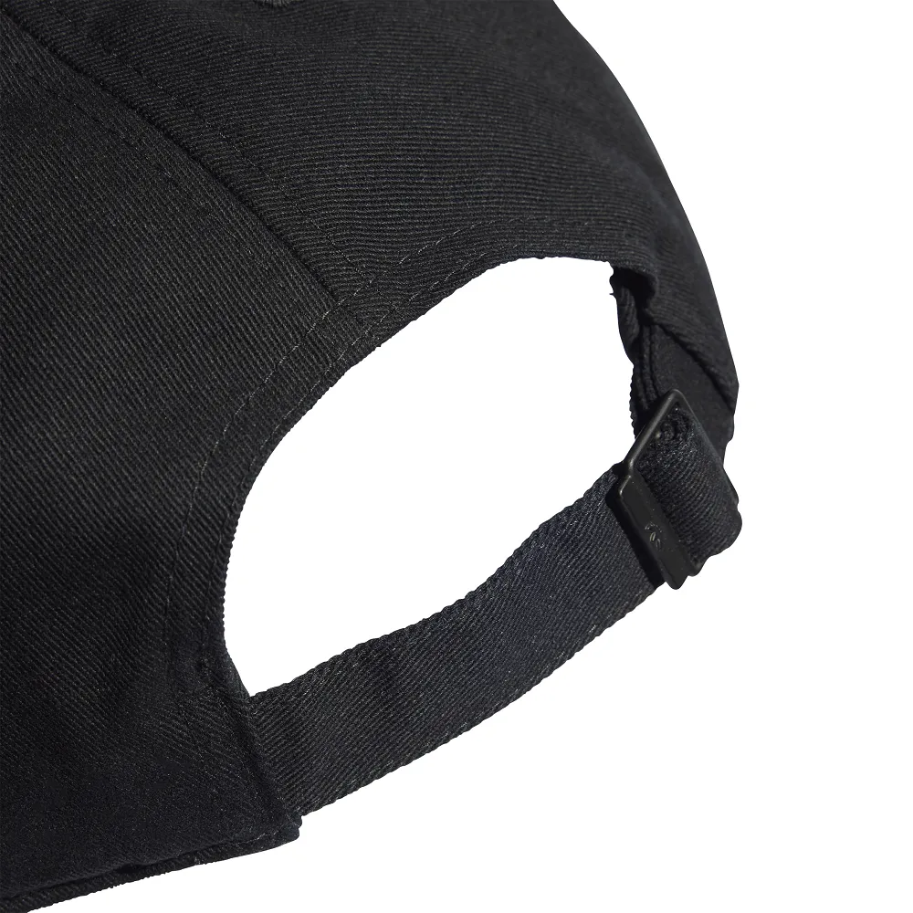 adidas 3-Stripe Strapback Cap - Black / Black