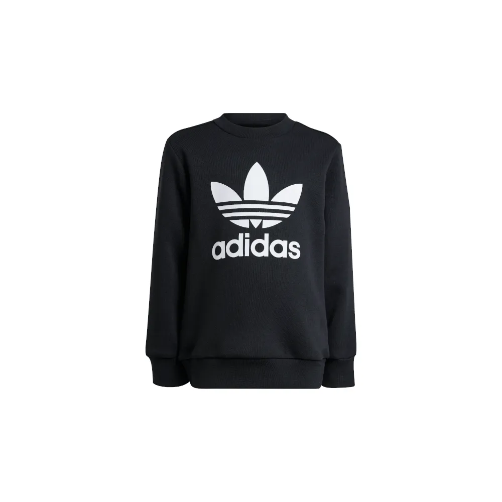 adidas Childrens Trefoil Crew Set - Black