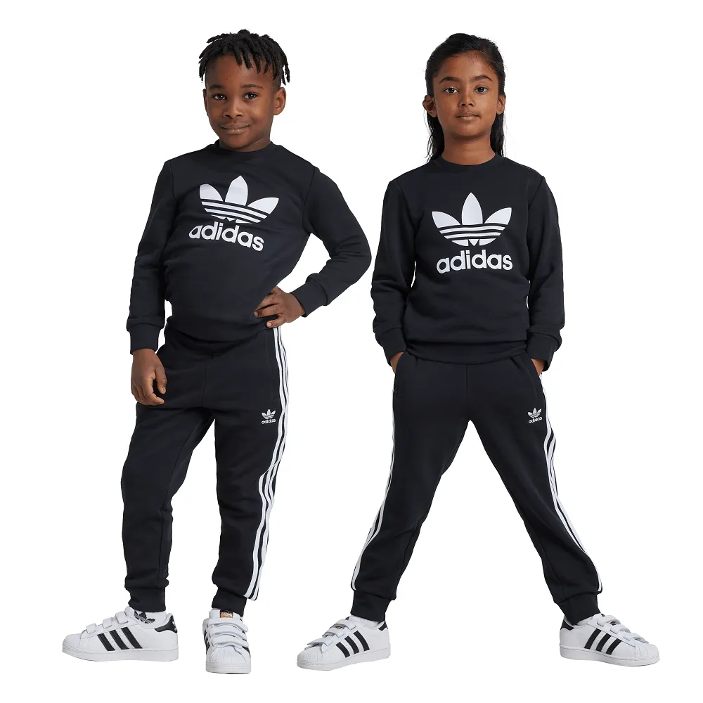 adidas Childrens Trefoil Crew Set - Black