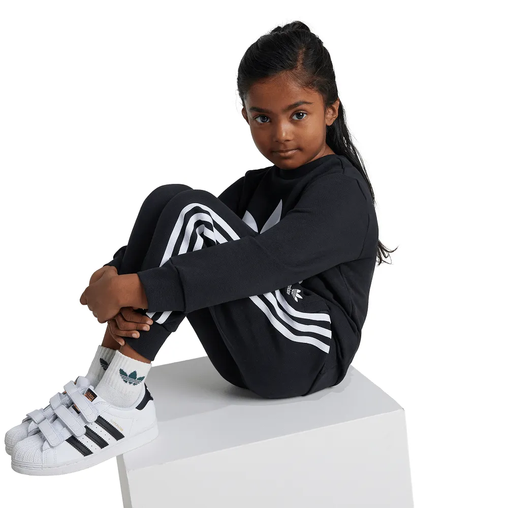 adidas Childrens Trefoil Crew Set - Black