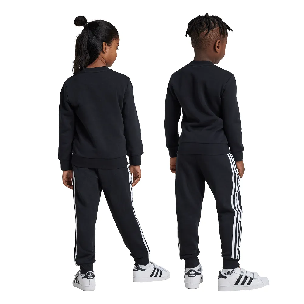 adidas Childrens Trefoil Crew Set - Black