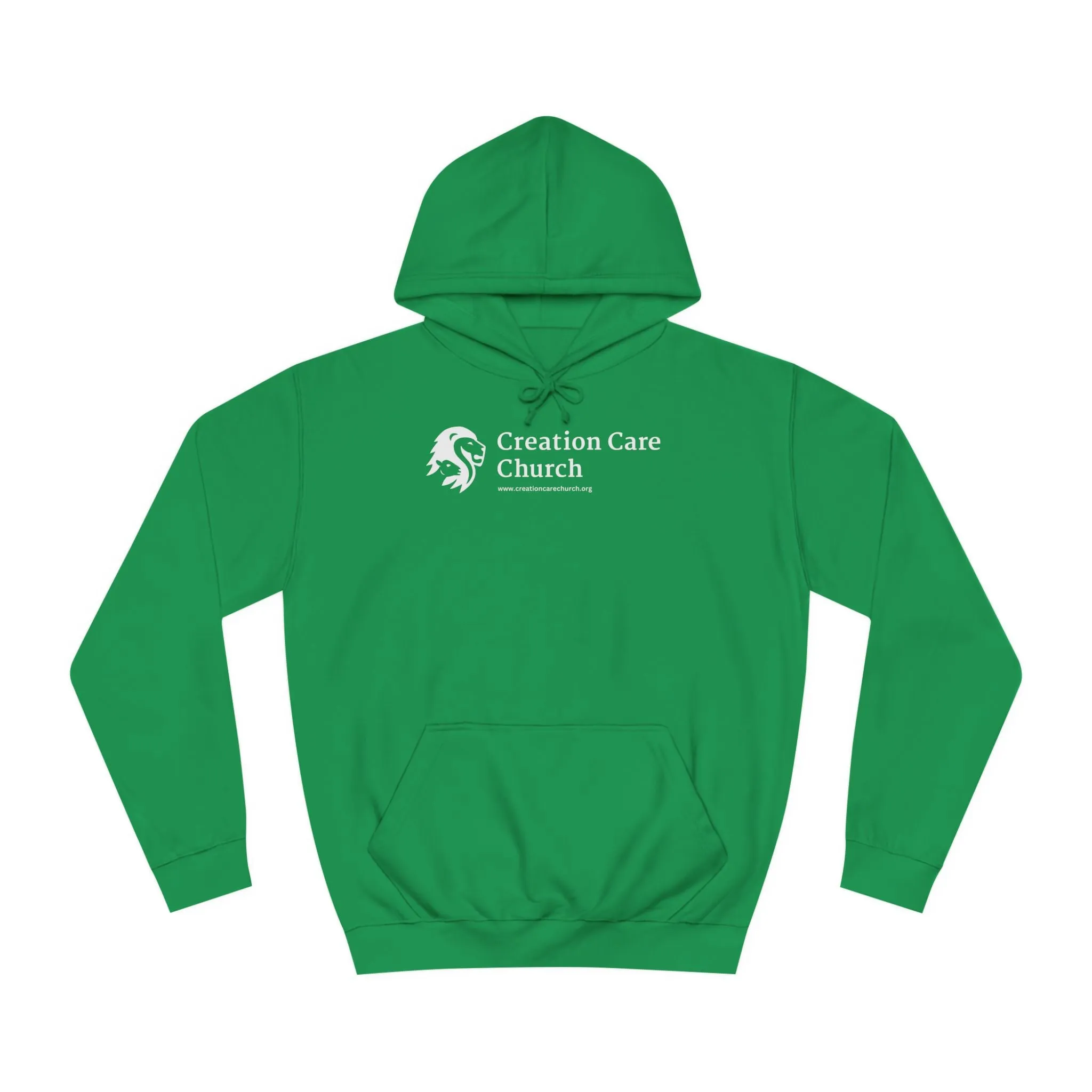 Creation Care Church Logo - White - Unisex College Hoodie