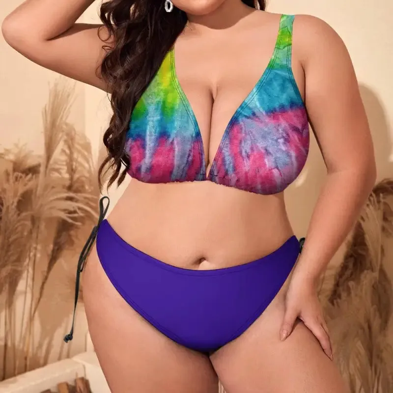 Dive Into Fun with Our Plus Size Tie Dye Bikini