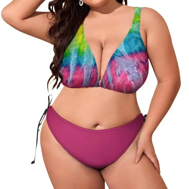 Dive Into Fun with Our Plus Size Tie Dye Bikini