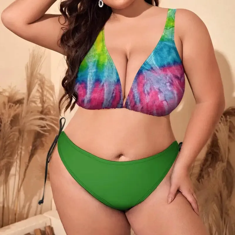 Dive Into Fun with Our Plus Size Tie Dye Bikini