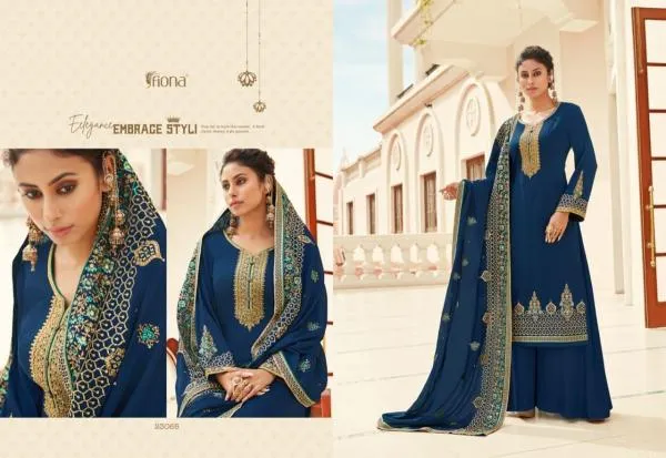 GHAZAL BY FIONA 23061 TO 23067 SERIES CHINON FULL STICHED SALWAR SUITS WHOLESALE 7 PCS