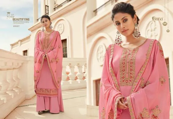 GHAZAL BY FIONA 23061 TO 23067 SERIES CHINON FULL STICHED SALWAR SUITS WHOLESALE 7 PCS
