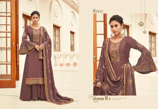 GHAZAL BY FIONA 23061 TO 23067 SERIES CHINON FULL STICHED SALWAR SUITS WHOLESALE 7 PCS