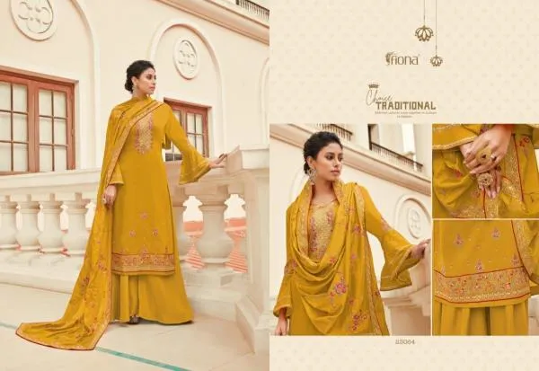 GHAZAL BY FIONA 23061 TO 23067 SERIES CHINON FULL STICHED SALWAR SUITS WHOLESALE 7 PCS