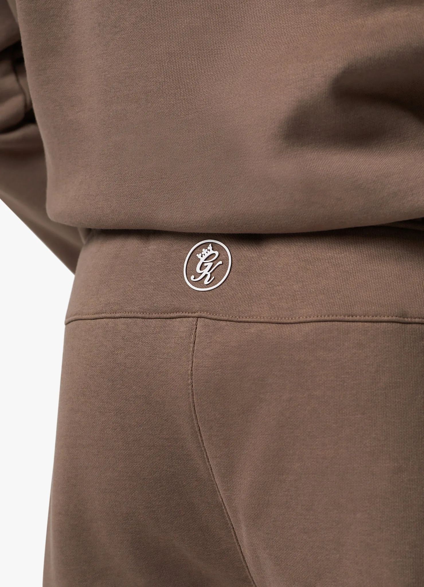 Gym King Pro Logo Fleece Tracksuit - Dark Taupe