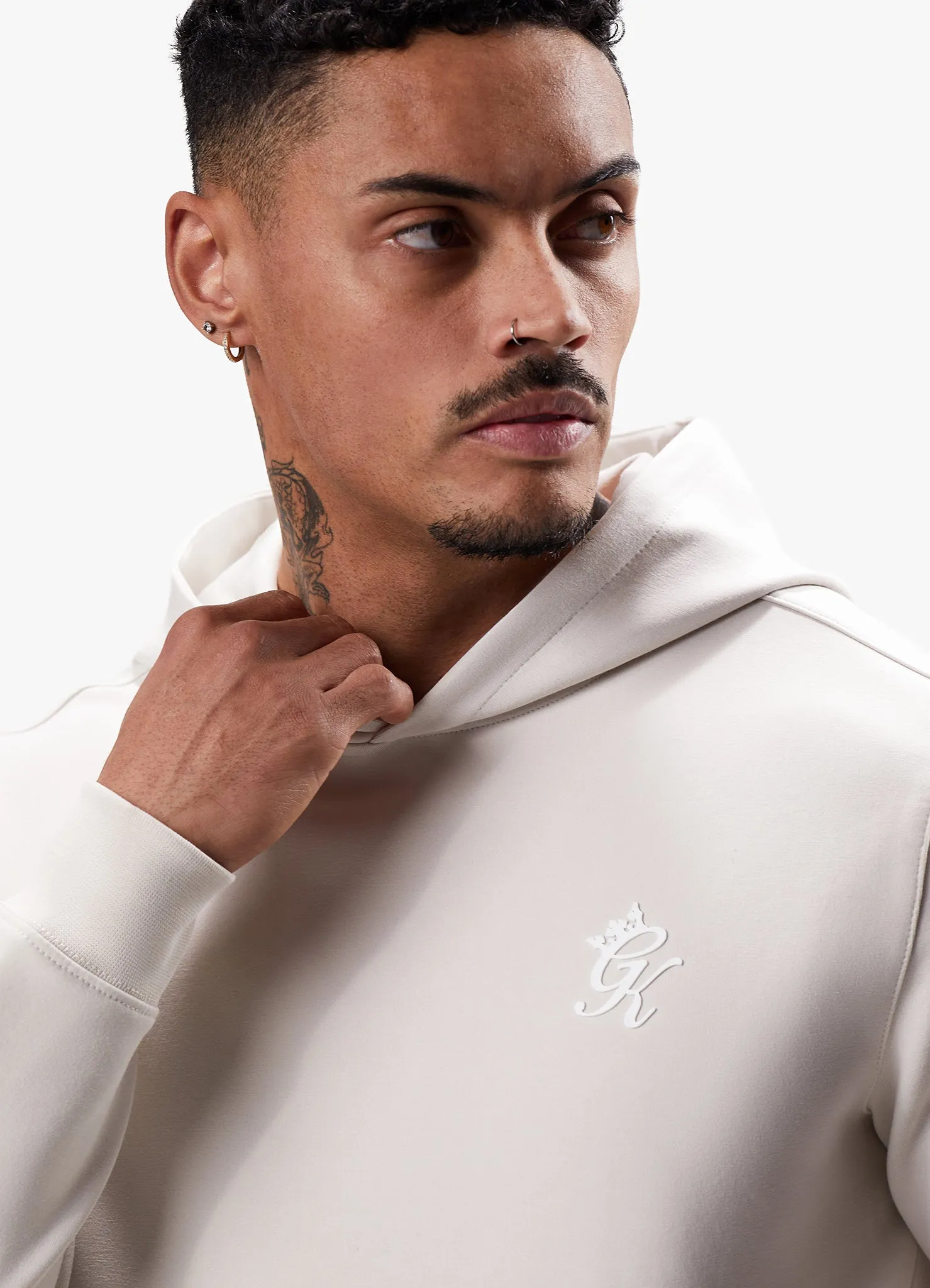 Gym King Split Linear Tracksuit - Stone Grey