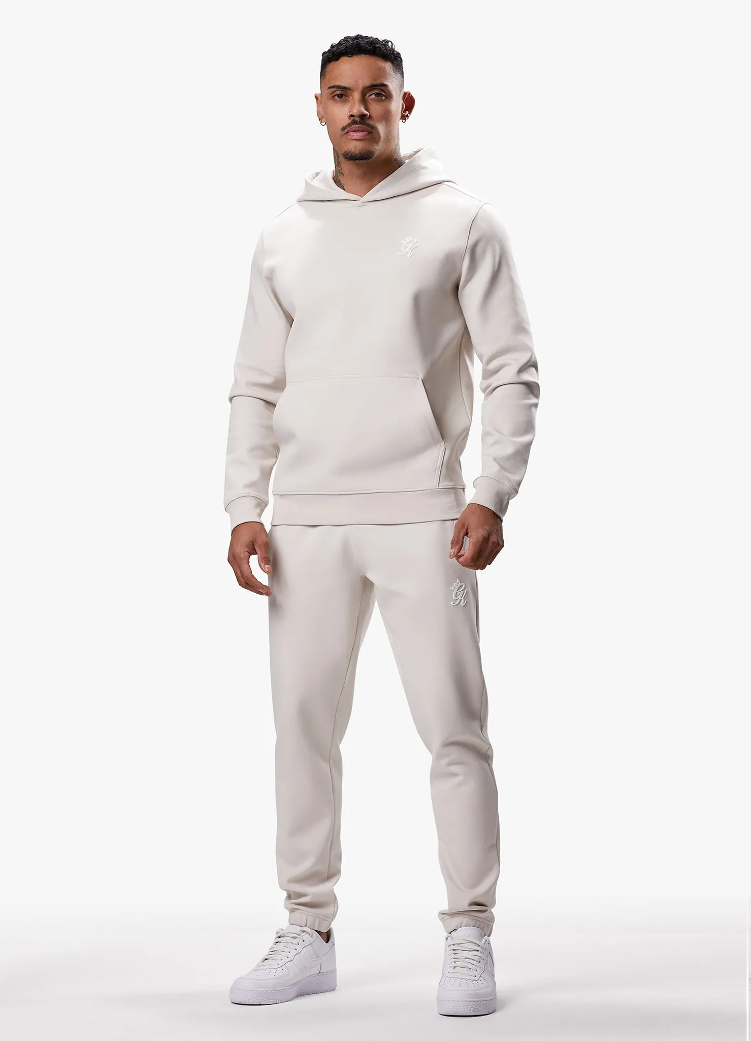 Gym King Split Linear Tracksuit - Stone Grey