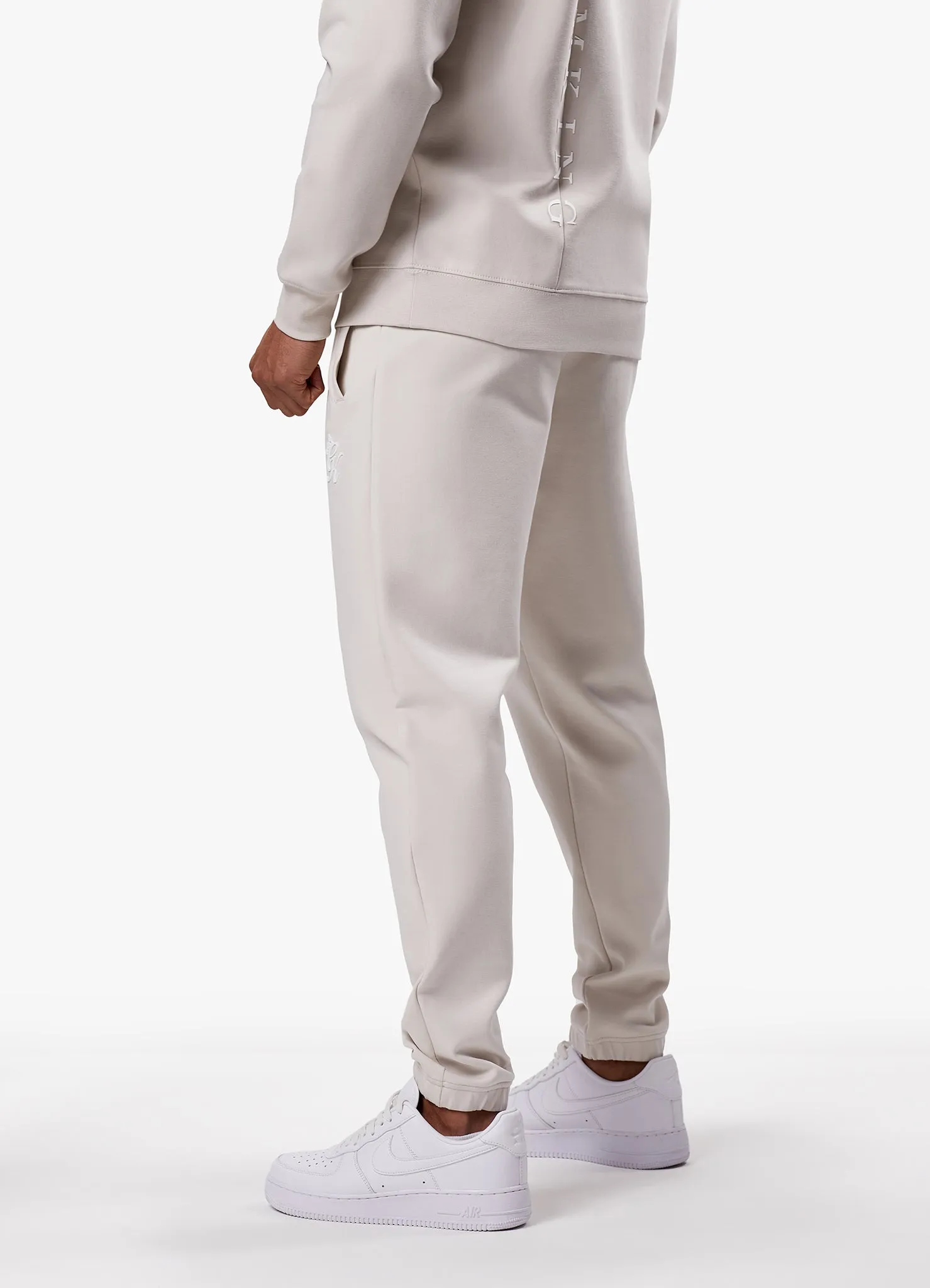 Gym King Split Linear Tracksuit - Stone Grey