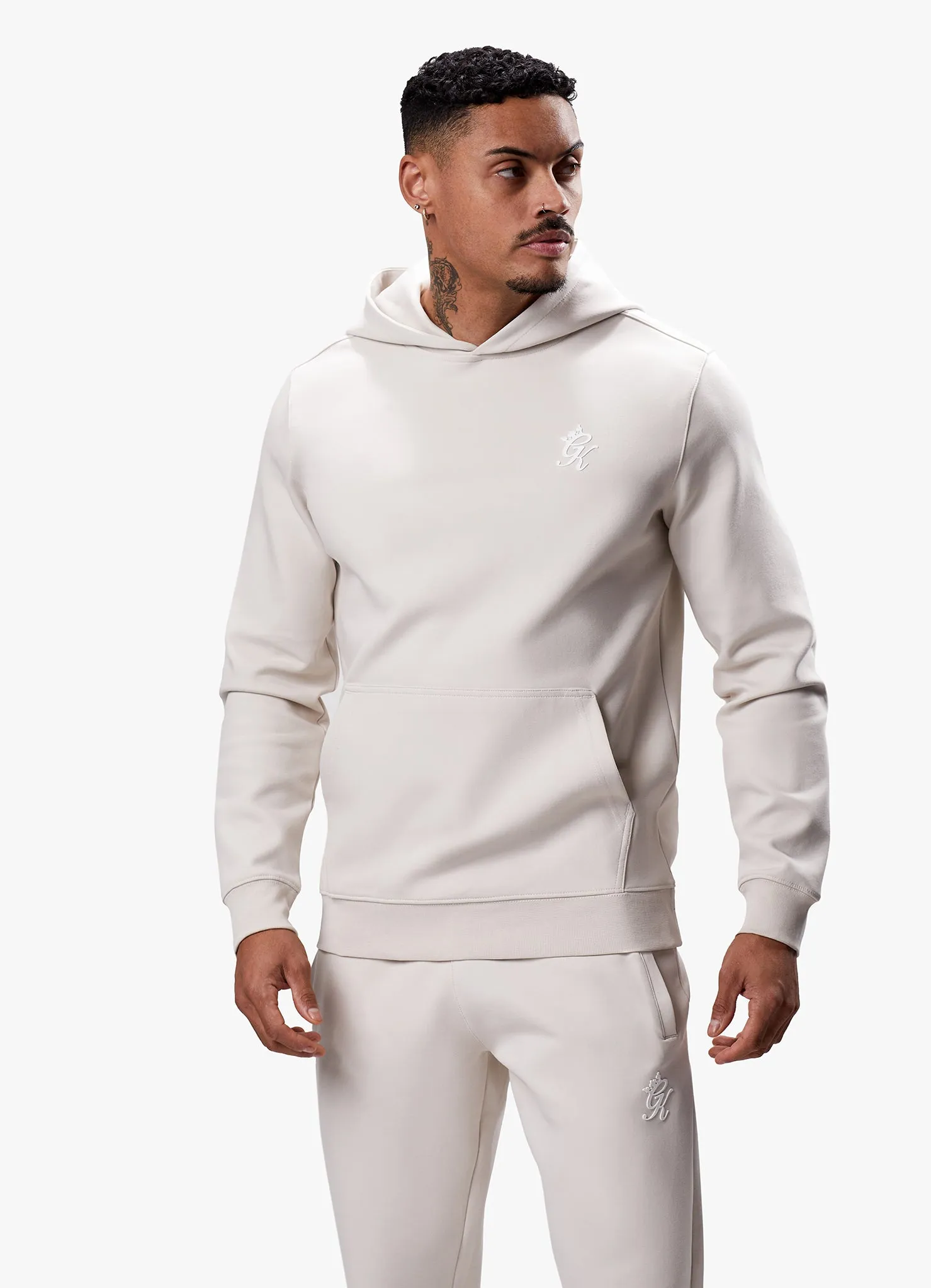 Gym King Split Linear Tracksuit - Stone Grey