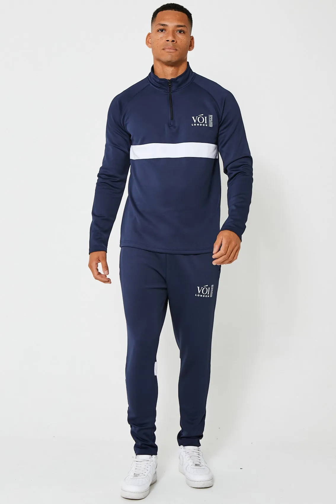 Hill Street Poly Tracksuit - Navy