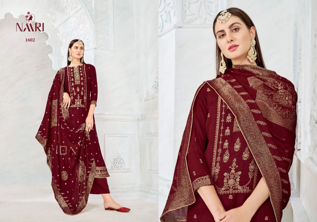NAARI MEHAR VOL.2 PURE MUSLIN JACARD SUIT