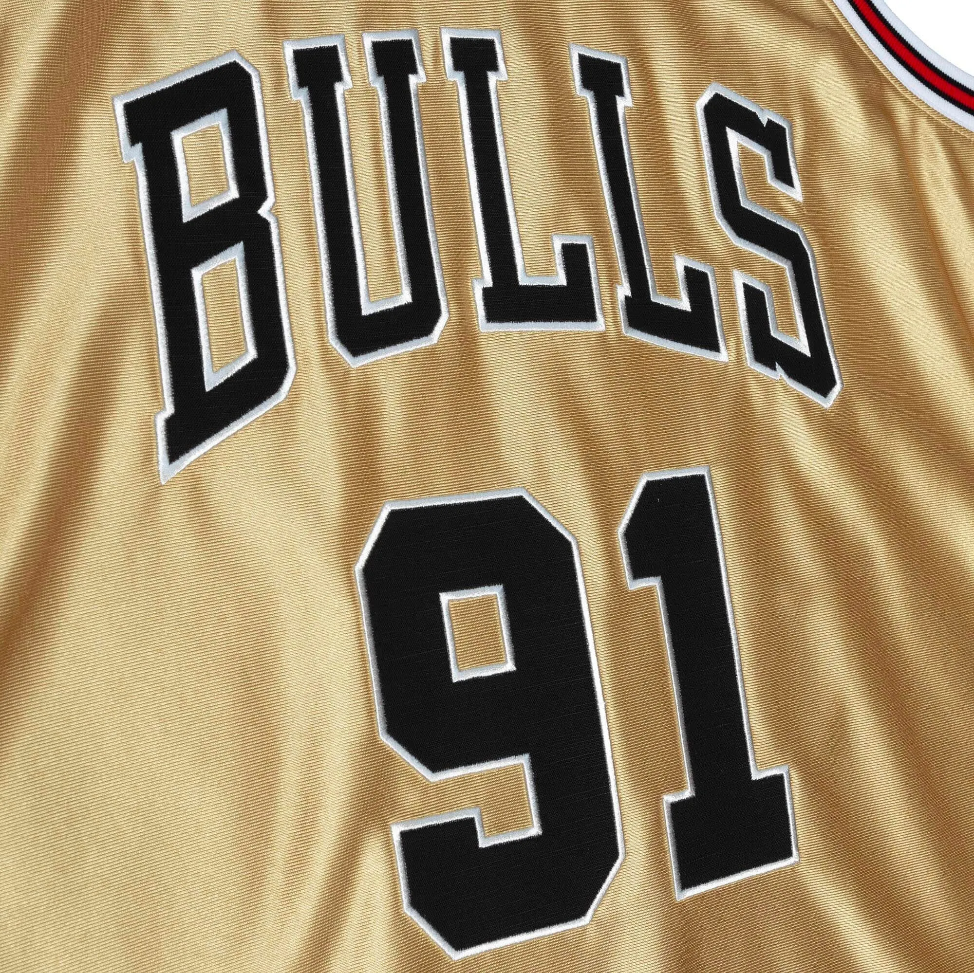 NBA Chicago Bulls Dennis Rodman 1997 75th Anniversary Gold Jersey