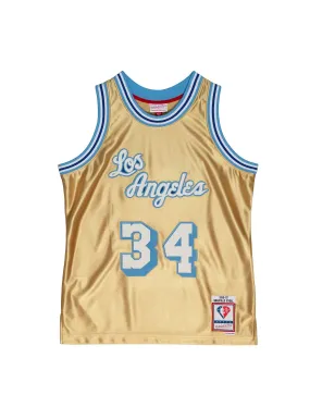 NBA Los Angeles Lakers Shaquille O'Neal 1996 75th Anniversary Gold Jersey