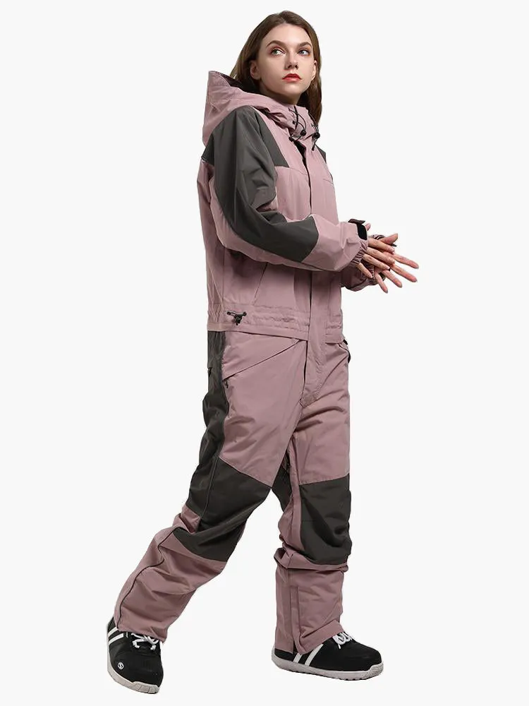 new ski suit fluorescent camouflage waterproof and breathable night single and double board one-piece snow suit