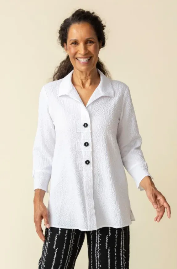 Pucker Weave Swing Shirt