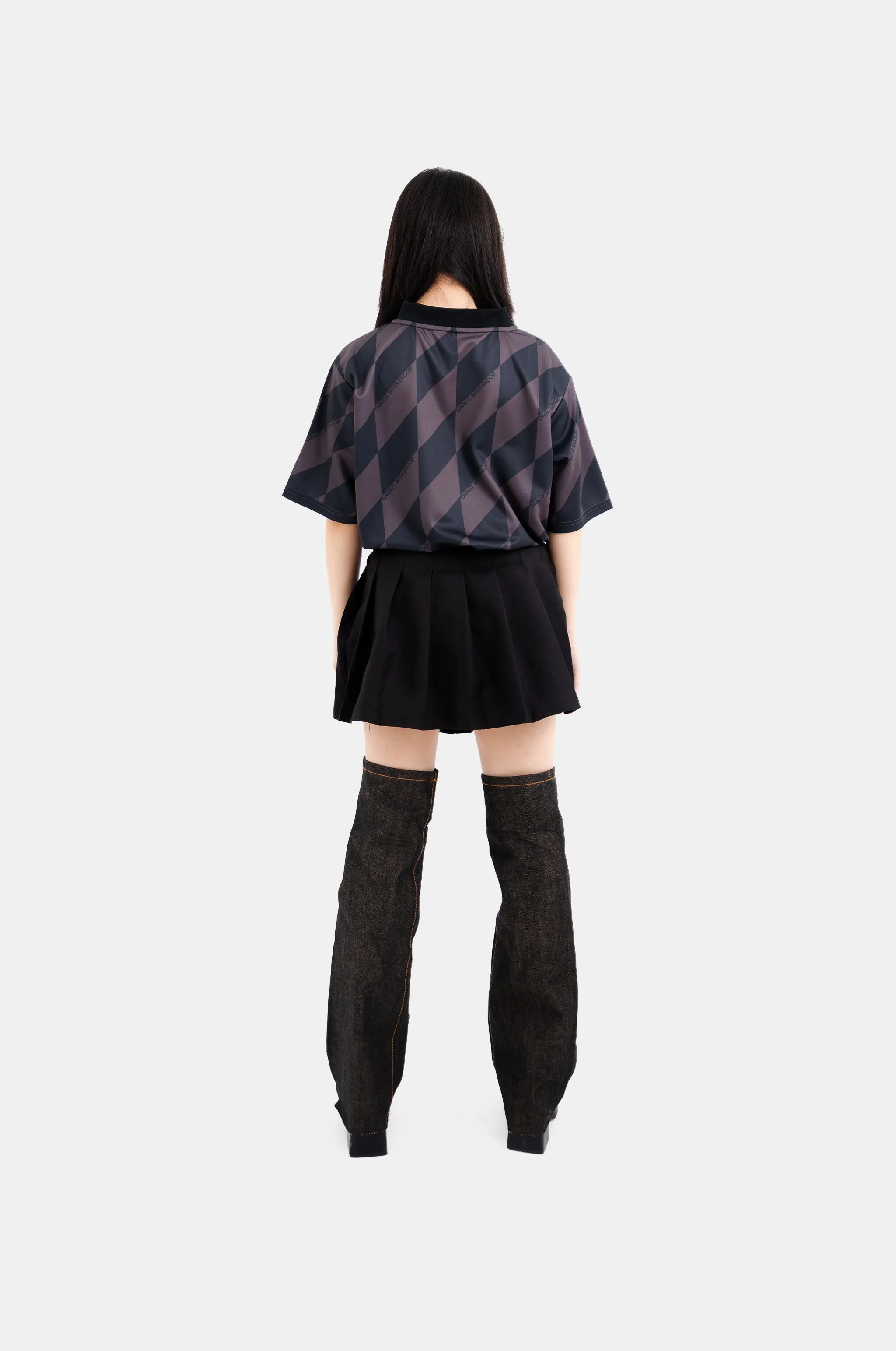SKOOP® Evergreen Buttoned Collared Jersey Black