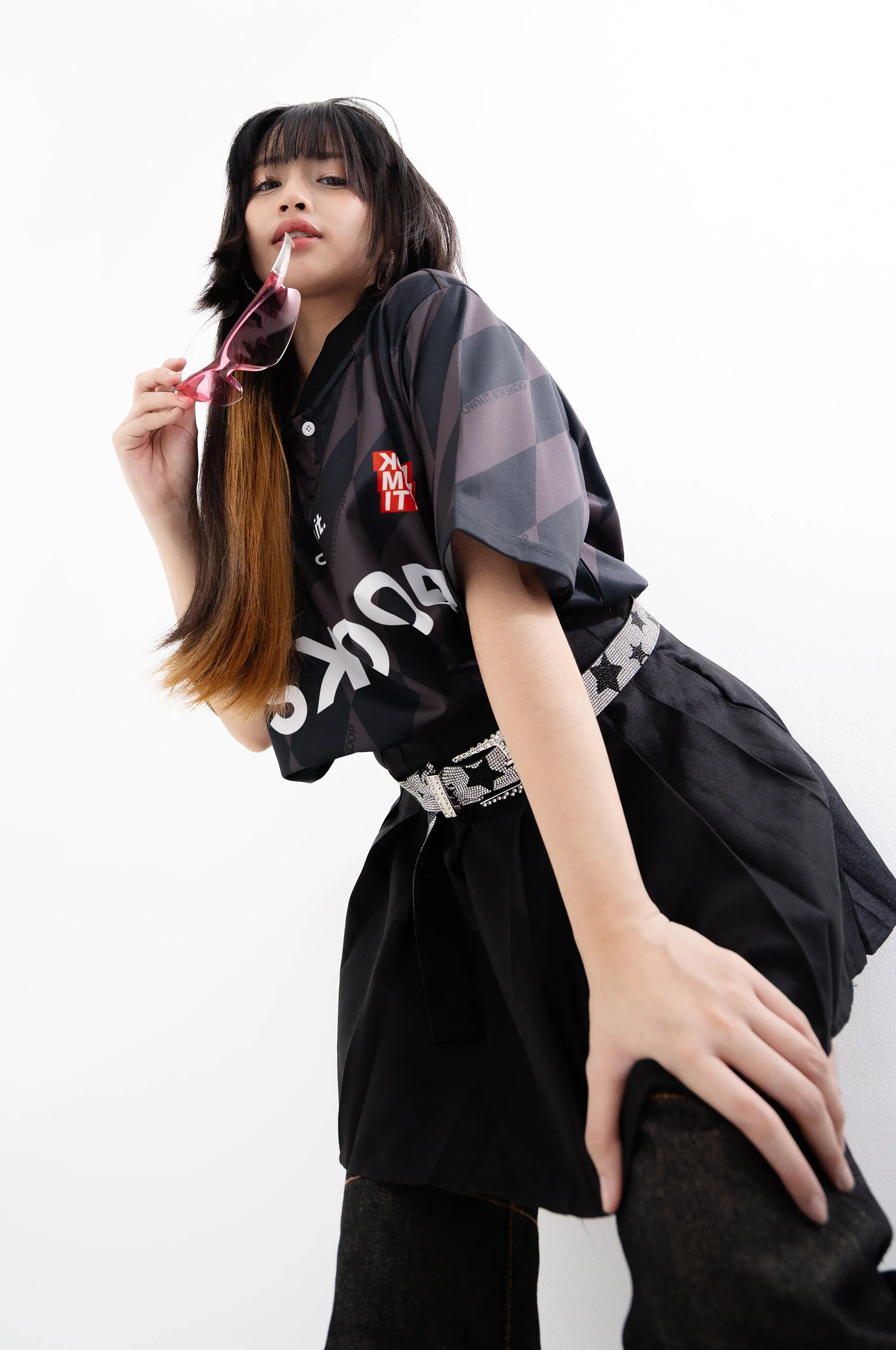 SKOOP® Evergreen Buttoned Collared Jersey Black