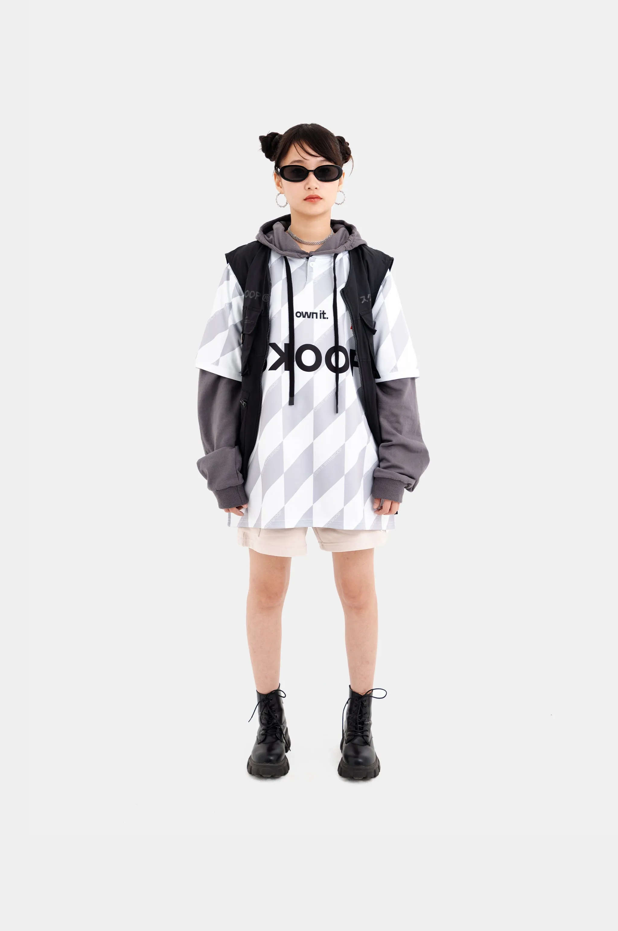 SKOOP® Evergreen Buttoned Collared Jersey Gray