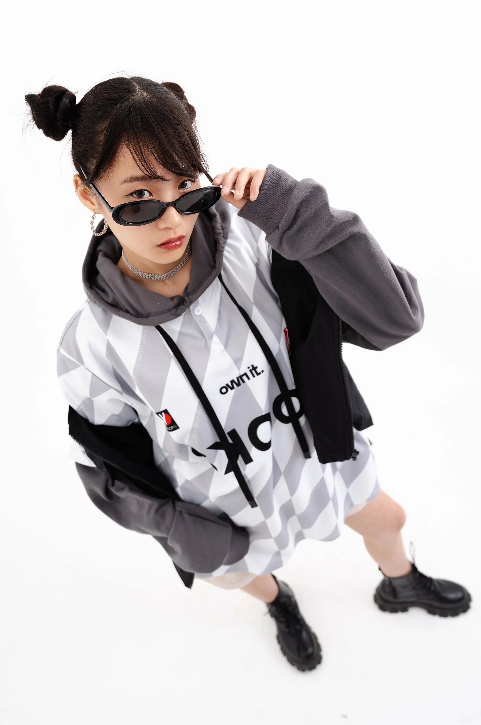 SKOOP® Evergreen Buttoned Collared Jersey Gray