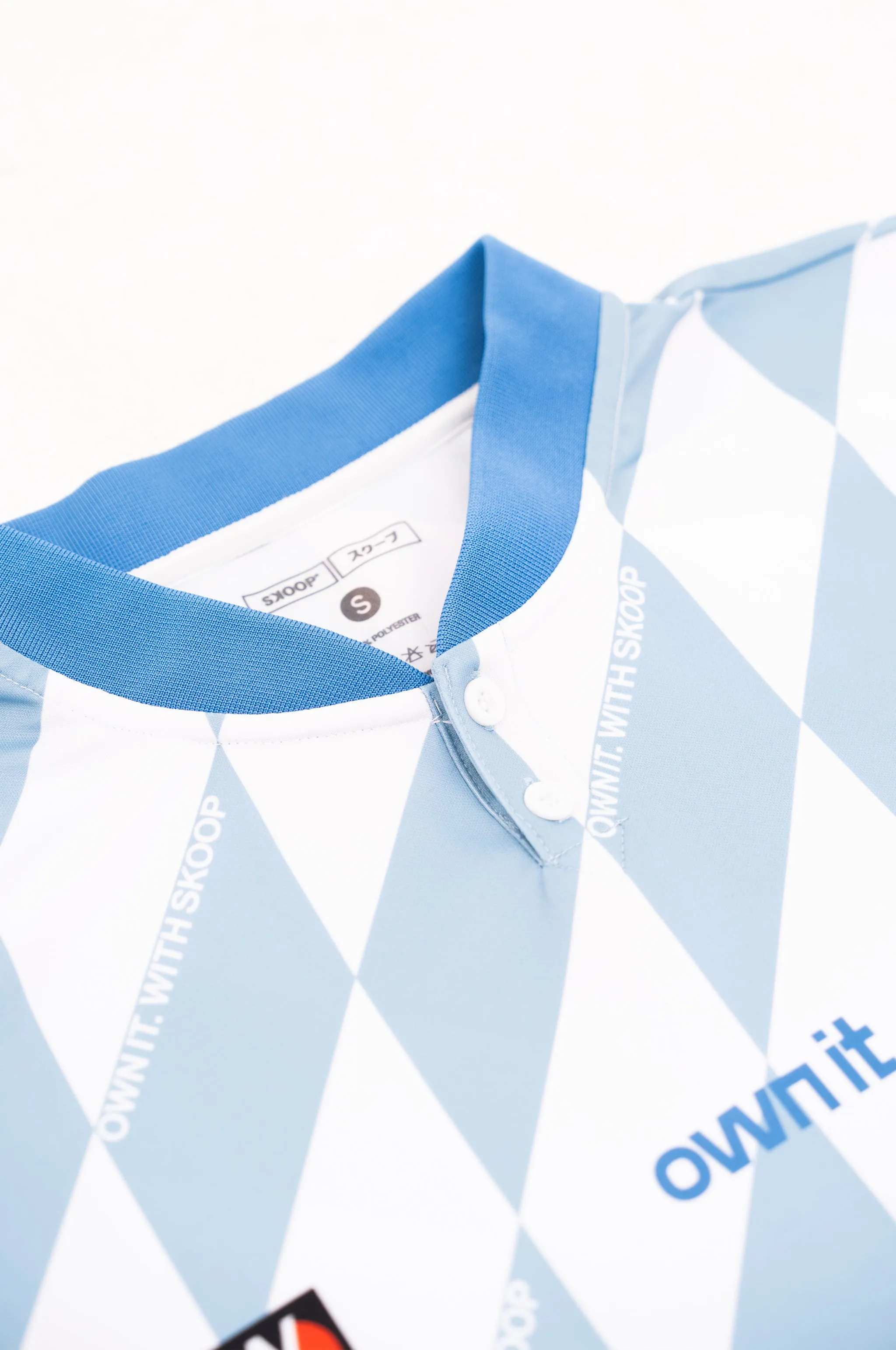 SKOOP® Evergreen Buttoned Collared Jersey Light Blue