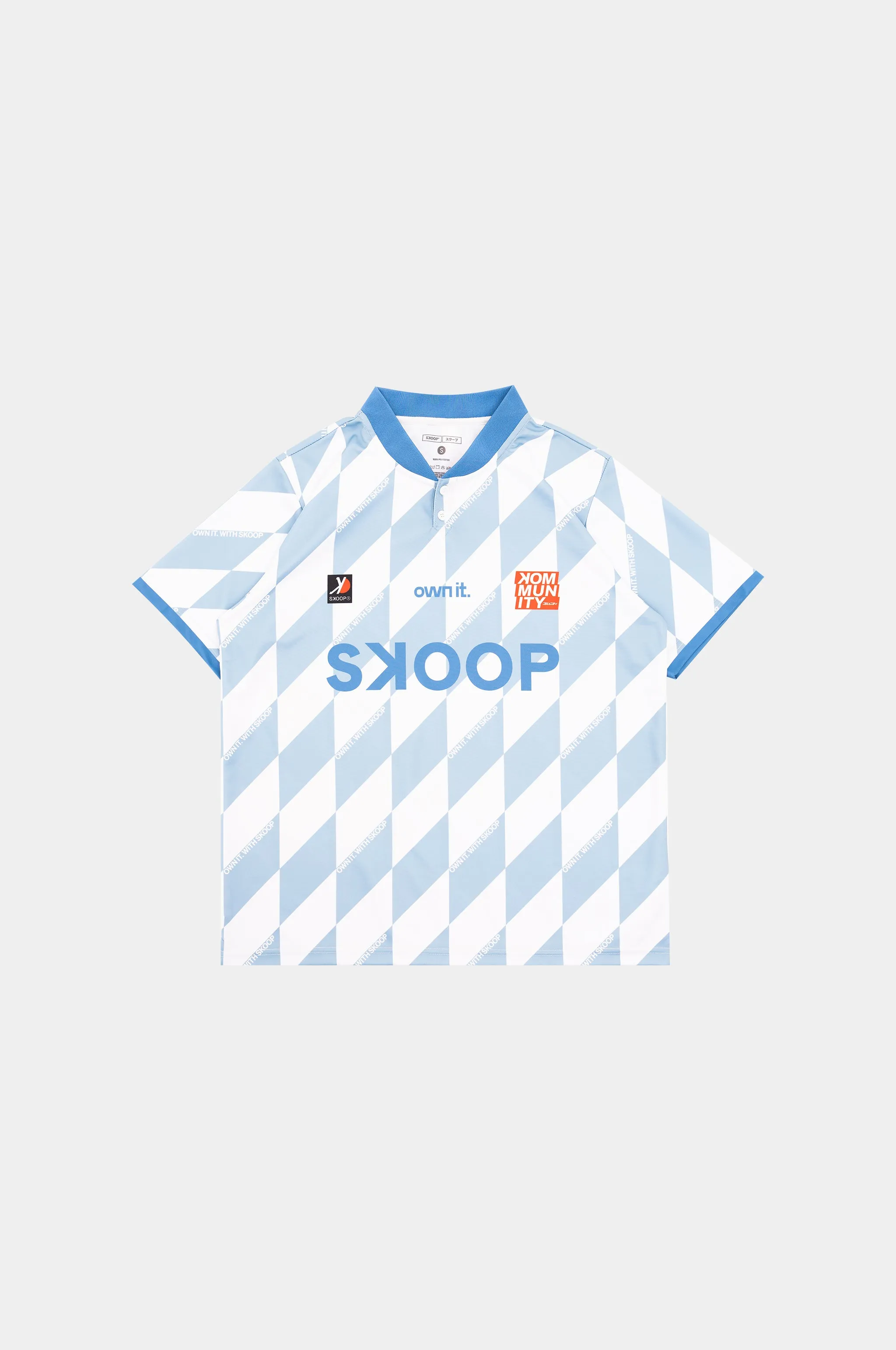 SKOOP® Evergreen Buttoned Collared Jersey Light Blue