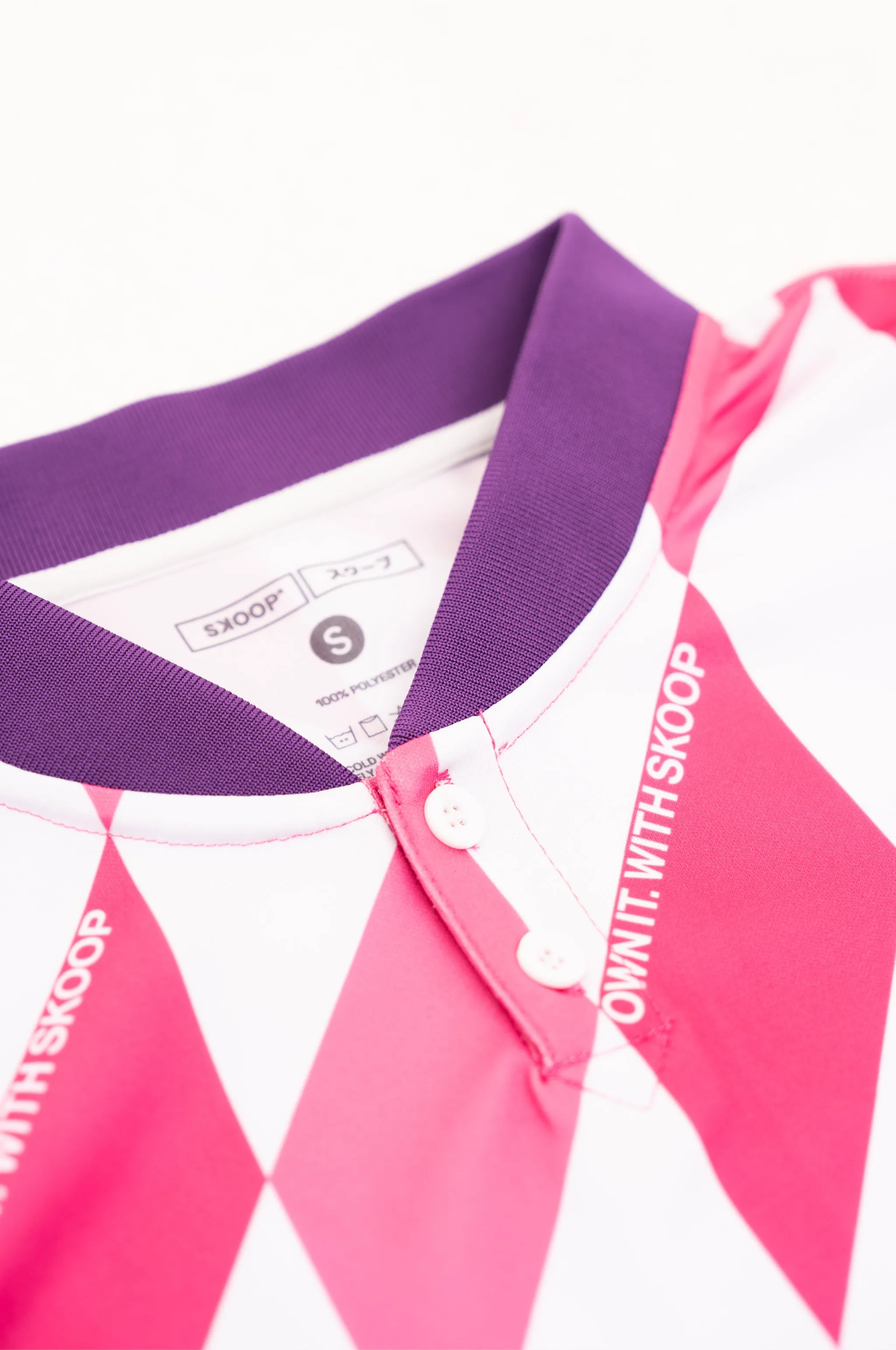 SKOOP® Evergreen Buttoned Collared Jersey Pink