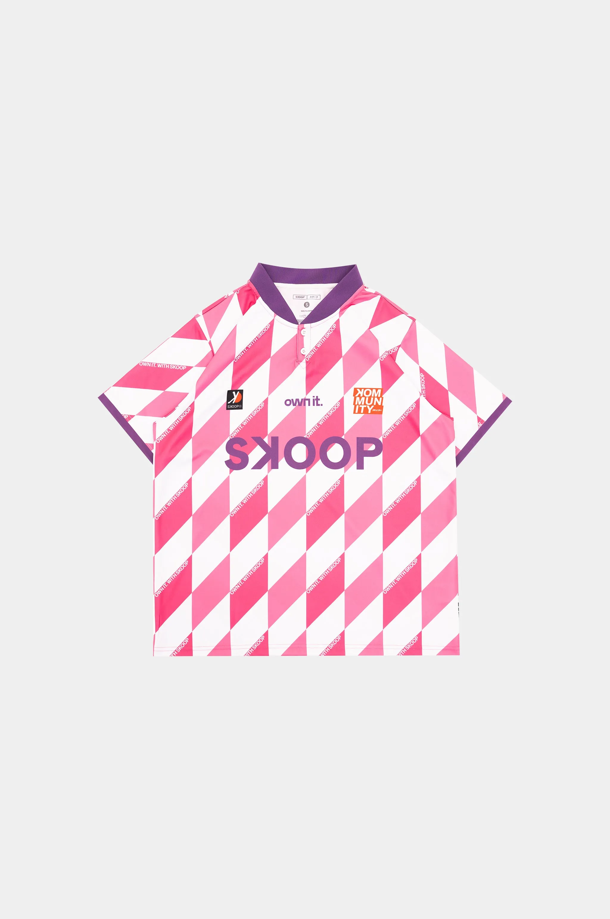 SKOOP® Evergreen Buttoned Collared Jersey Pink