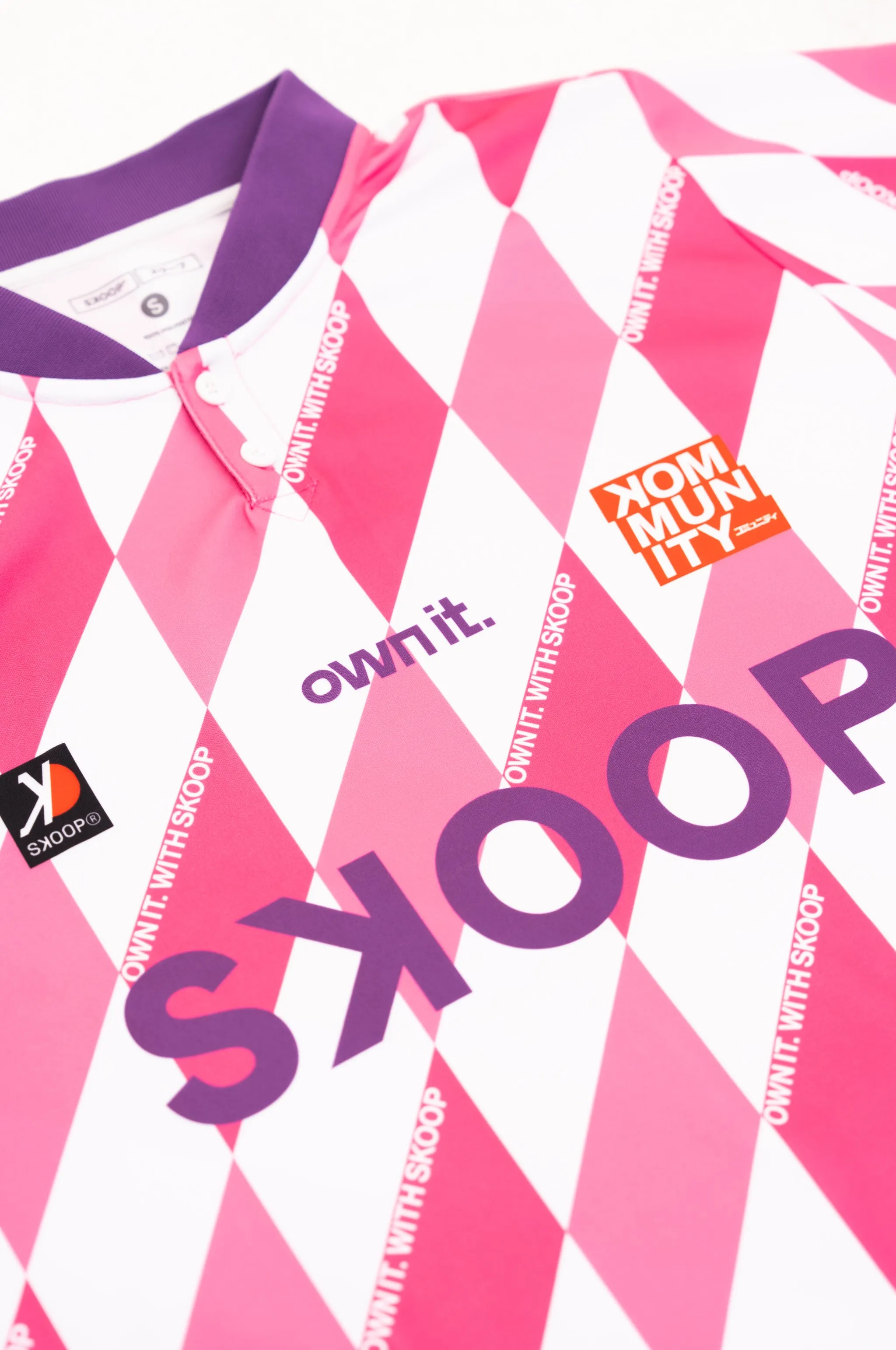 SKOOP® Evergreen Buttoned Collared Jersey Pink
