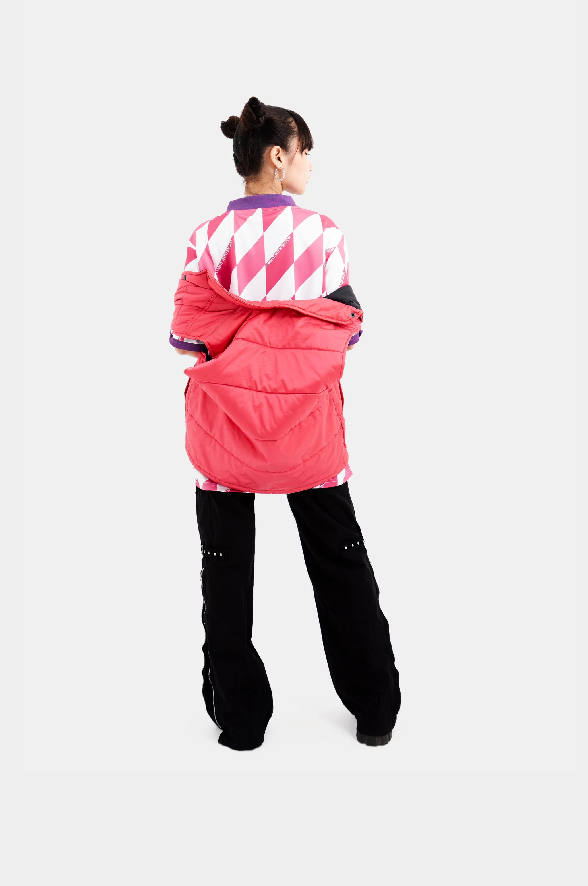 SKOOP® Evergreen Buttoned Collared Jersey Pink
