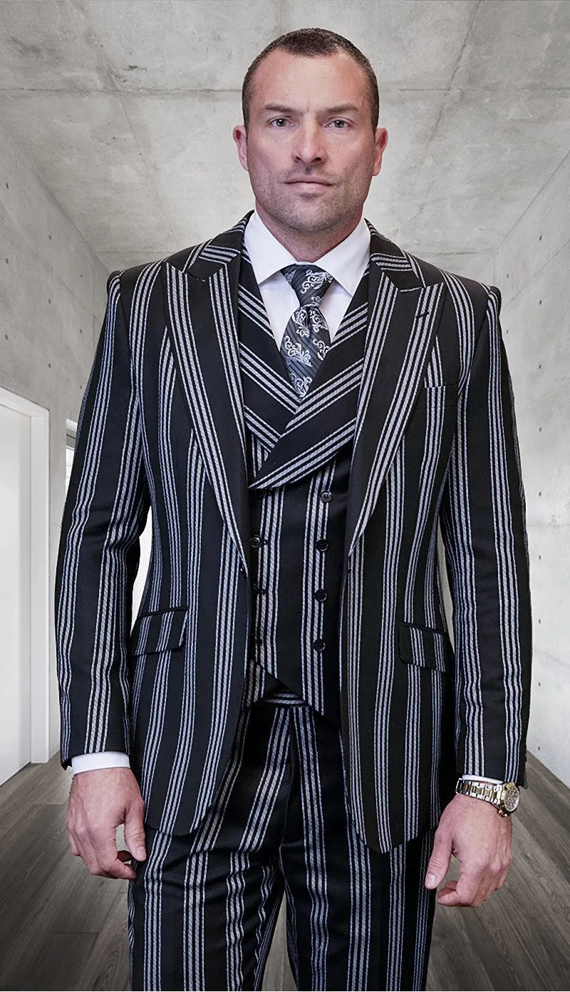 Statement  FEROLI-BLK Mens Suit