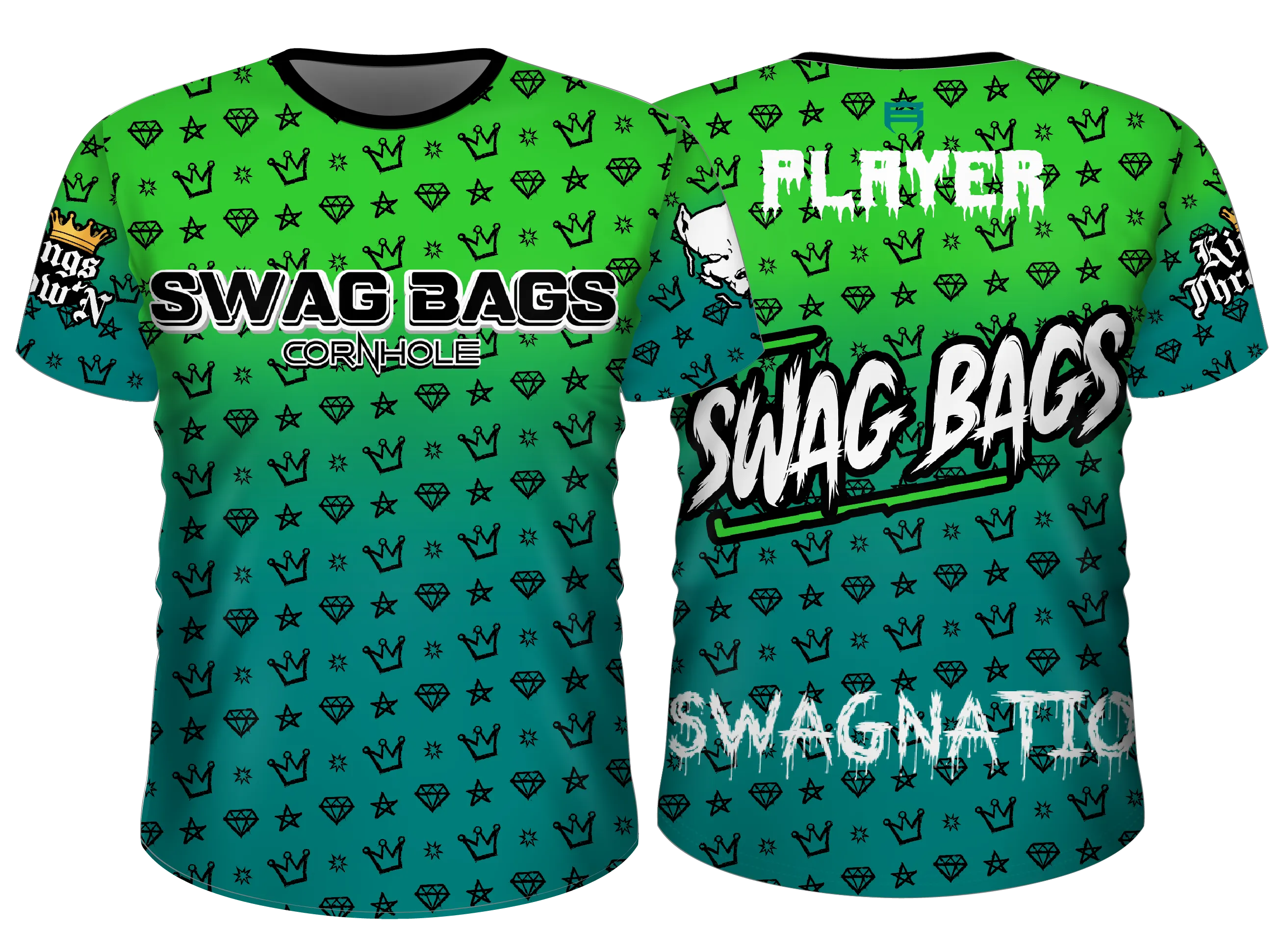 Swag Bags Green N Black Jersey