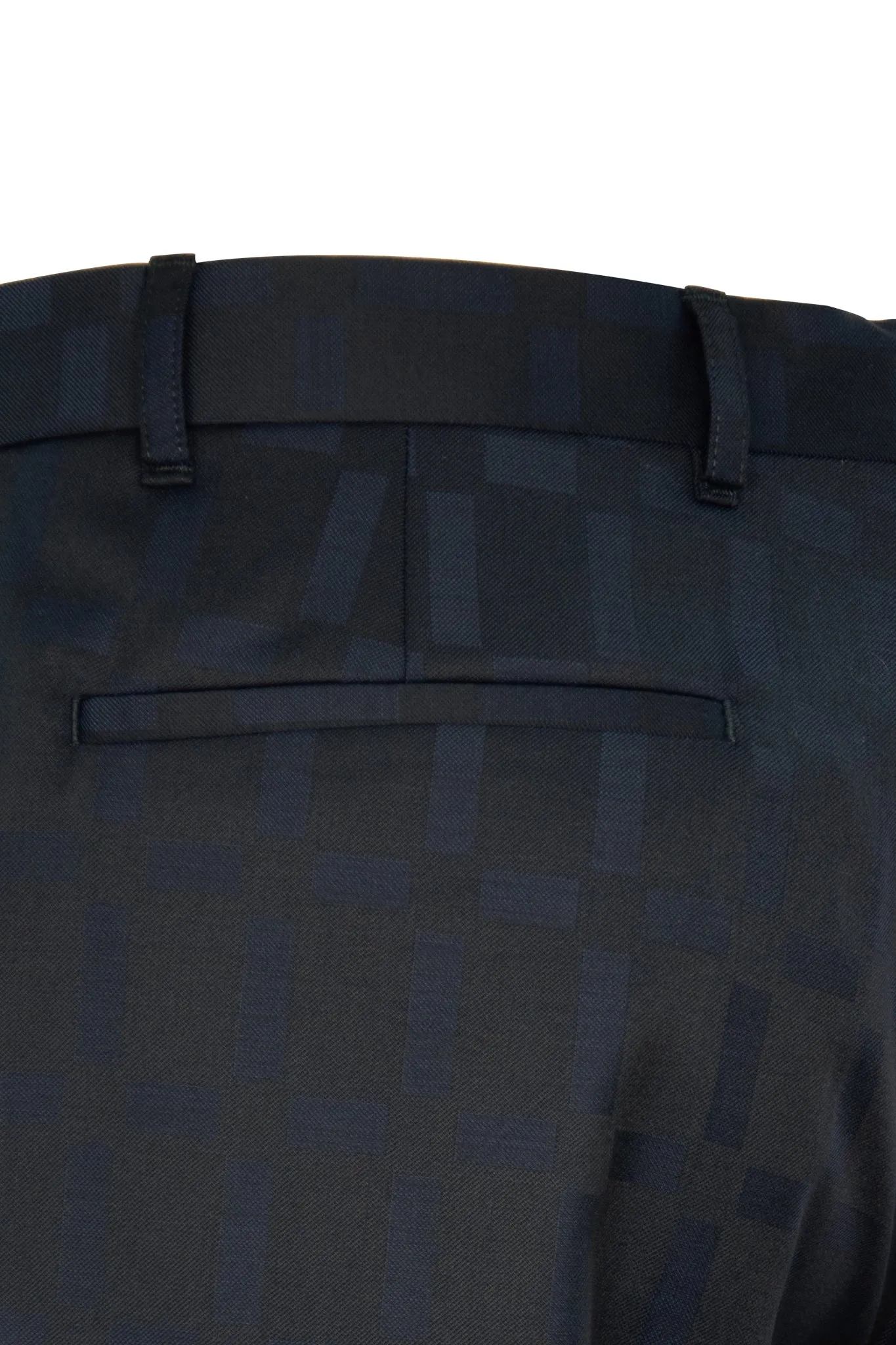The Anderson Black Blue Cross Pattern Suit