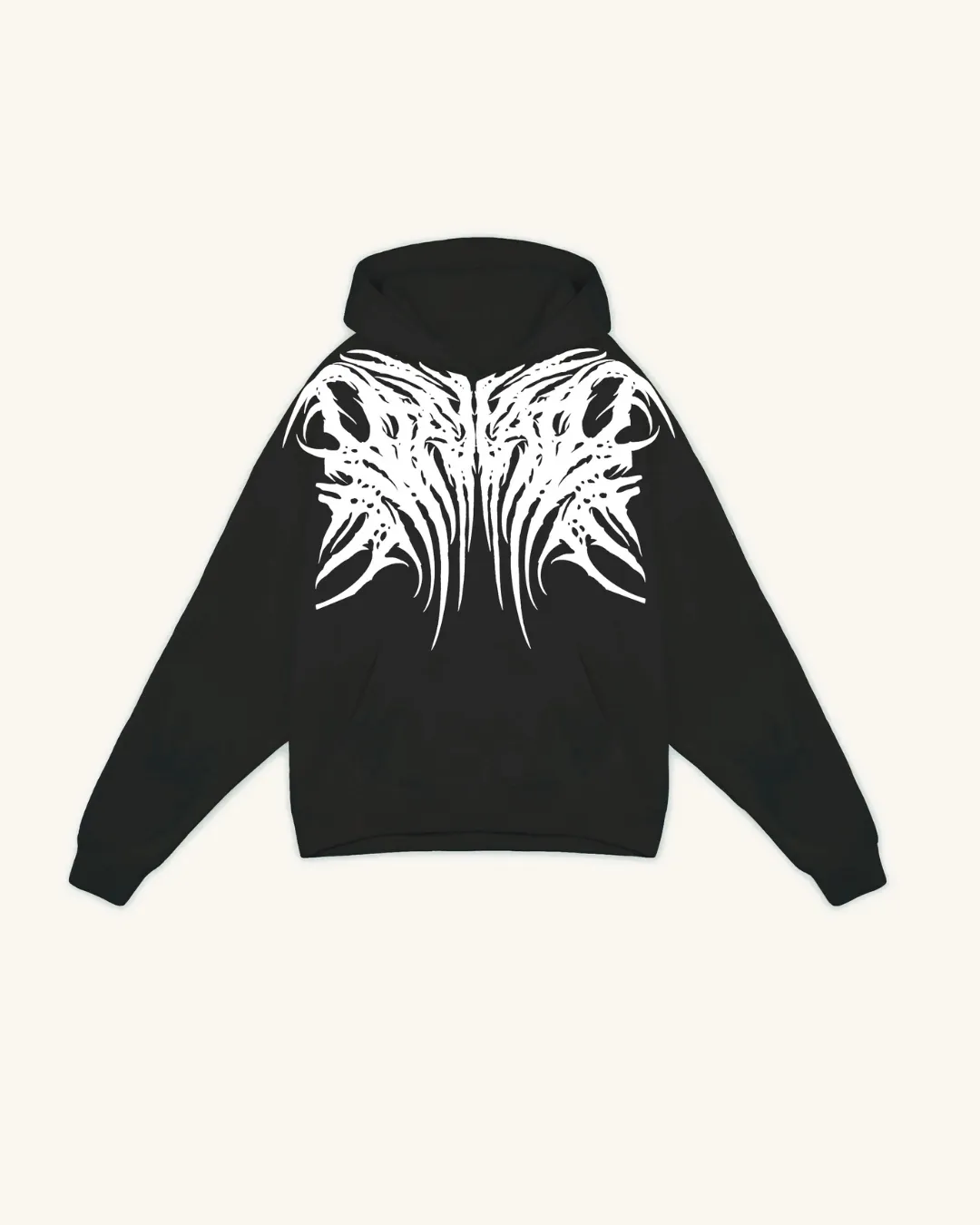 Unisex Black Oversized Hoodie - No Fear